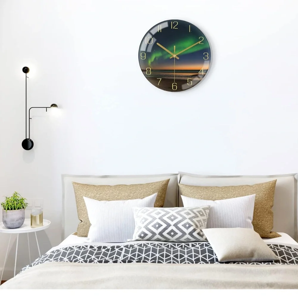 Wonzom 12 in northern lights modern wall clock
